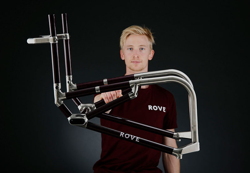 Rove team member showing off the frame