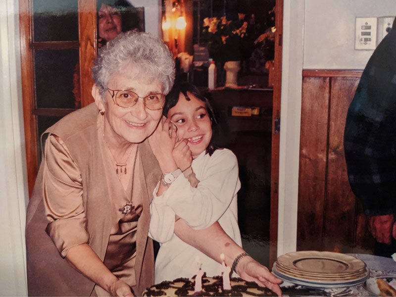 Rose, the inspiration for Springrose, is depicted with her granddaughter, Nicole, at a young age.